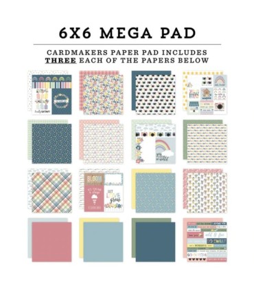 New Day Mega pad pequeño 48 hojas cardmakers a doble cara 6x6 inch Echo Park