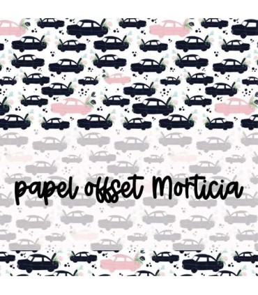Merlina papel offset 30x30cm coches