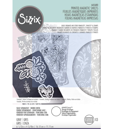 Sizzix pack de 3 piezas printed mag sh (CH4-21 accesorios) ref 680