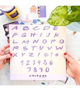 C·O·L·E·G·A·S Troqueles letras números y signos By Mysweet
