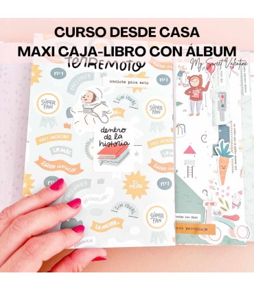Curso Online Maxi Caja Libro con maxi álbum My Sweet Valentine Scrapbooking