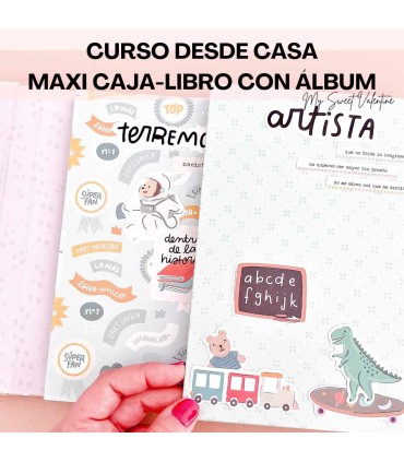 Curso Online Maxi Caja Libro con maxi álbum My Sweet Valentine Scrapbooking