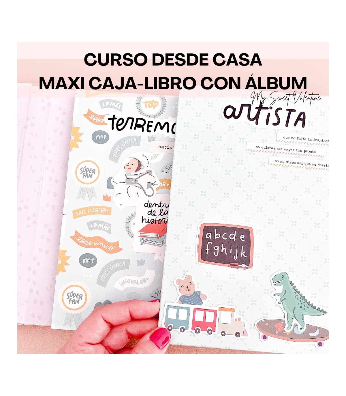 Curso Online Maxi Caja Libro con maxi álbum My Sweet Valentine Scrapbooking