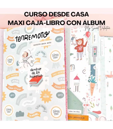 Curso Online Maxi Caja Libro con maxi álbum My Sweet Valentine Scrapbooking