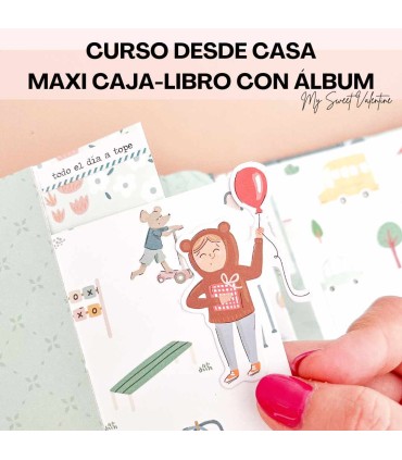 Curso Online Maxi Caja Libro con maxi álbum My Sweet Valentine Scrapbooking