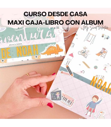 Curso Online Maxi Caja Libro con maxi álbum My Sweet Valentine Scrapbooking