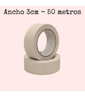 Cinta craft blanca 3cm x 50m carrocero o pintor