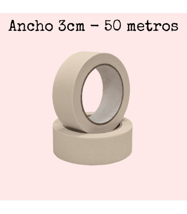 Cinta craft blanca 3cm x 50m carrocero o pintor