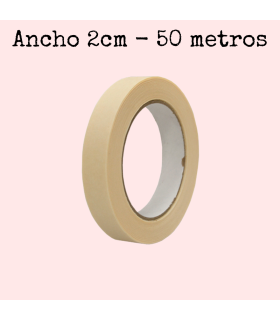 Cinta craft blanca 2cm x 50m carrocero o pintor