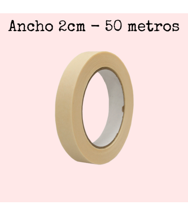 Cinta craft blanca 2cm x 50m carrocero o pintor