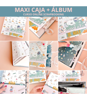 Curso Online Maxi Caja Libro con maxi álbum My Sweet Valentine Scrapbooking