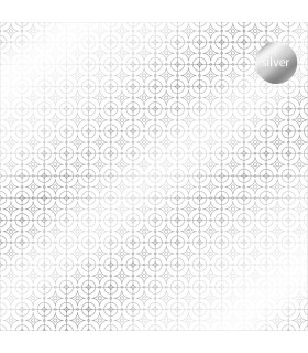 Acetato foil – Deco circles – foil: plata 30,5x 30,5 CM