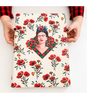 Frida Khalo carpeta Flores con solapas premium