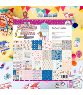 Piccolina Brava Culo inquieto stack 24 papeles a una cara 12x12" My Sweet valentine