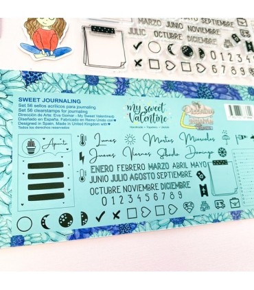 Set sellos journaling 21x11cm My Sweet valentine