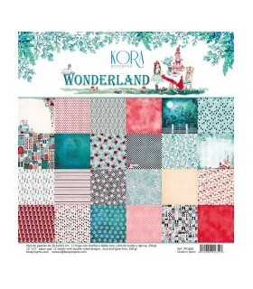 Kora Wonderland pack de 12 papeles a doble cara 12x12"