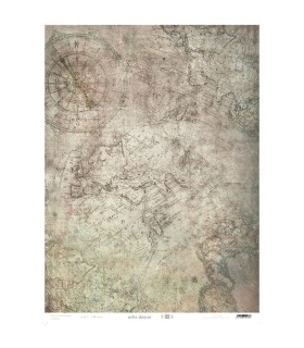 Papel cartonaje artis decor 137 mapa antiguo 50x70 cm